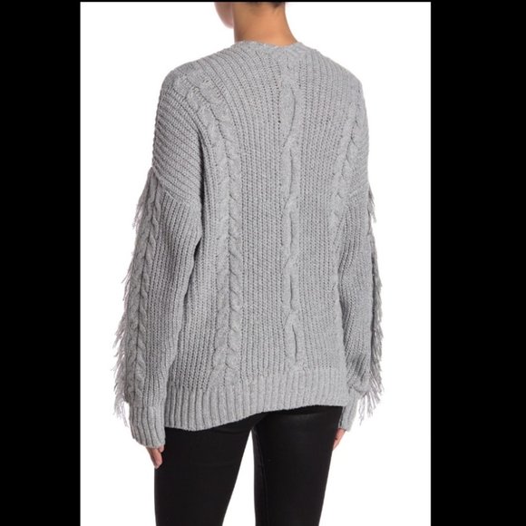 NWT John & Jenn Fringe Sleeves Cozy Cardigan - Picture 3 of 12